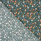 Coton Antibactérien Fleurs Vert - Ribes y Casals