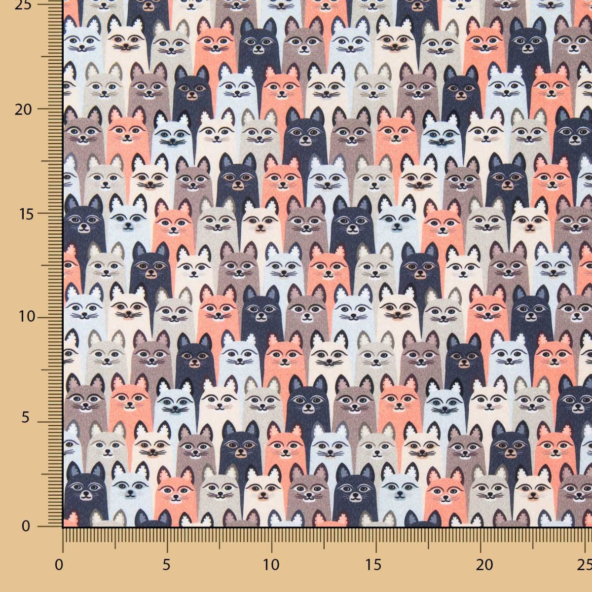 Retal Algodón Antibacteriano Gatos 45x140 cm - Ribes y Casals