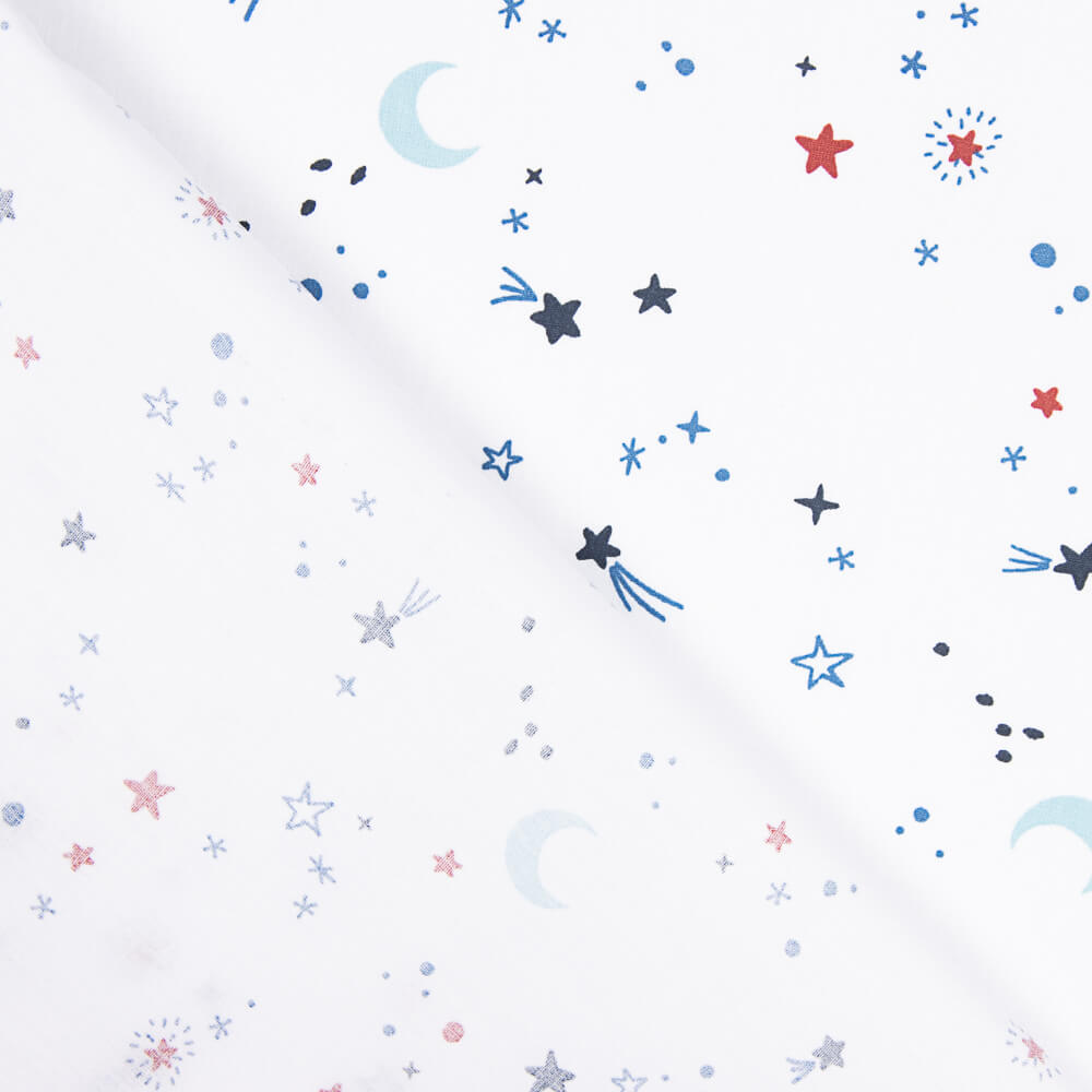 Popeline Oeko-Tex® Bleu Constellation - Ribes y Casals