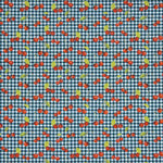 Patchwork de coton cerise vichy foncé - Ribes y Casals