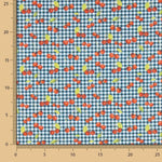 Patchwork de coton cerise vichy foncé - Ribes y Casals