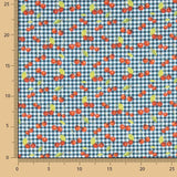 Patchwork de coton cerise vichy foncé - Ribes y Casals