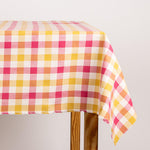 Nappe en coton à carreaux rose-crème - Ribes y Casals
