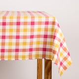 Nappe en coton à carreaux rose-crème - Ribes y Casals