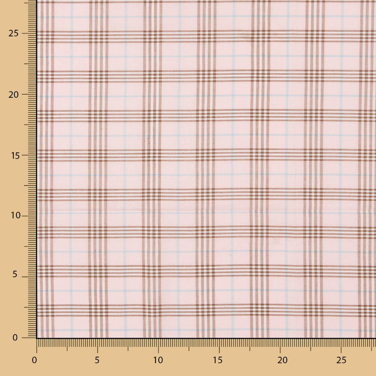 Voile de Coton Carreaux Mini Rose - Ribes y Casals