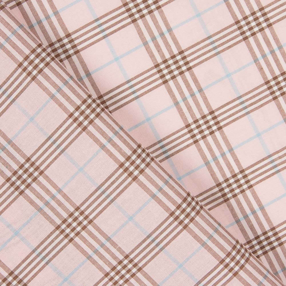 Voile de Coton Carreaux Mini Rose - Ribes y Casals