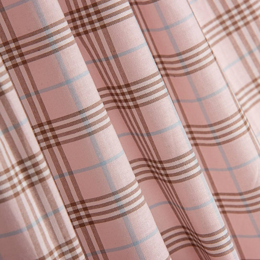 Voile de Coton Carreaux Mini Rose - Ribes y Casals