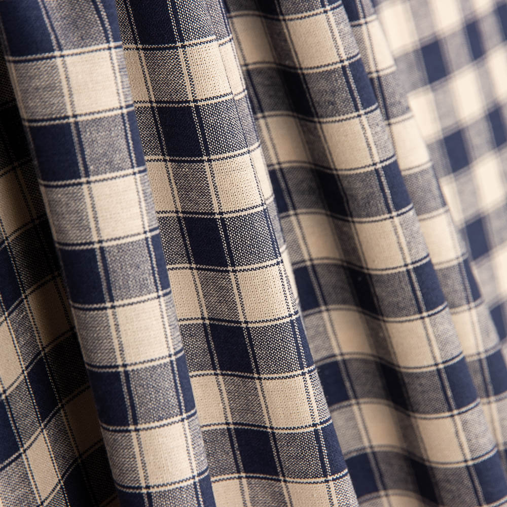 Coton Rustique Carreaux Bleu - Ribes y Casals