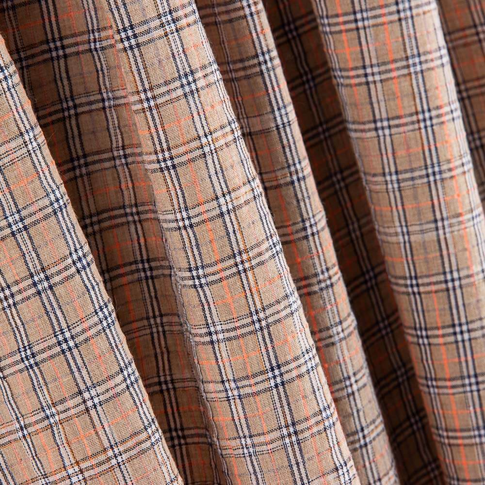 Coton Seersucker Beige Mini Carreaux - Ribes y Casals