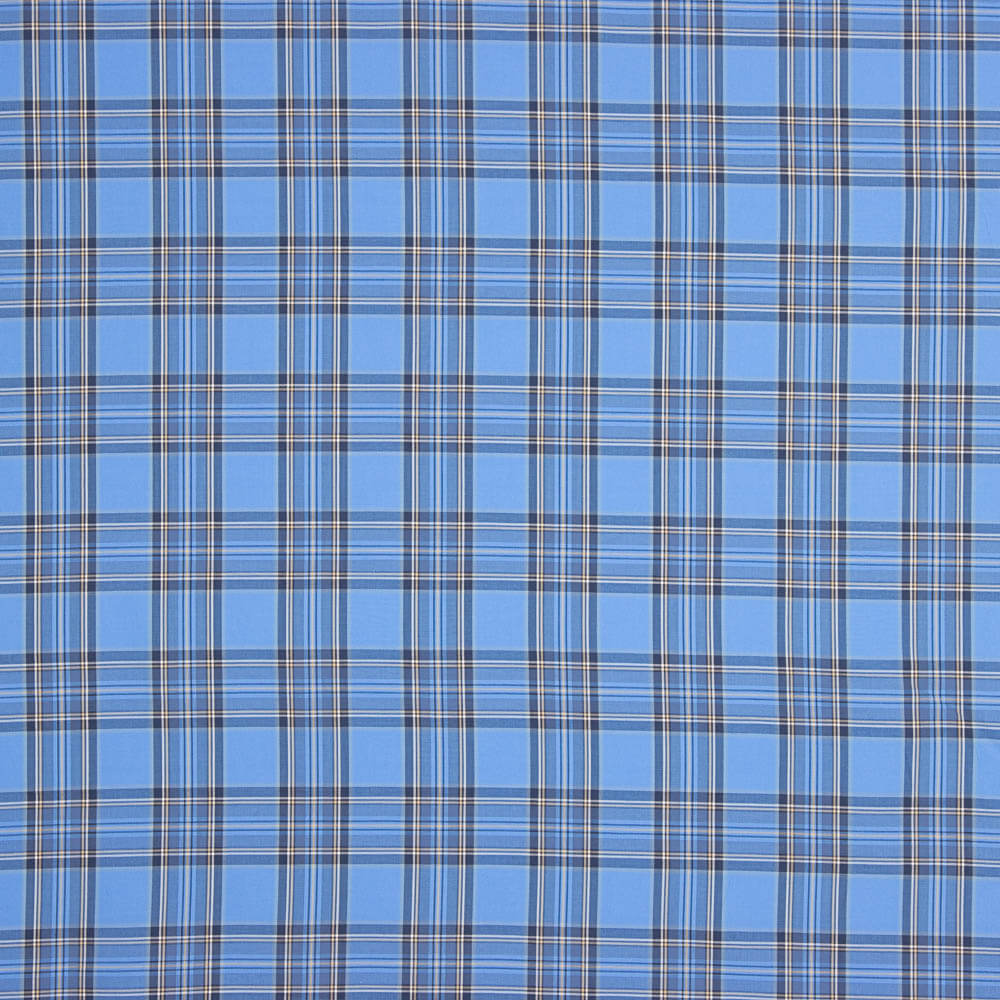 Algodón Cuadros Azul Medio - Ribes y Casals