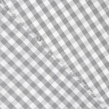 Popeline de coton à grands carreaux gris - Ribes y Casals