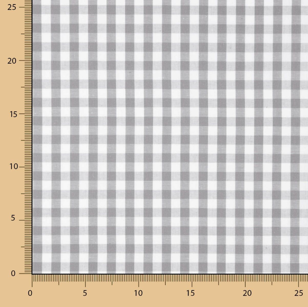 Popeline de coton à grands carreaux gris - Ribes y Casals