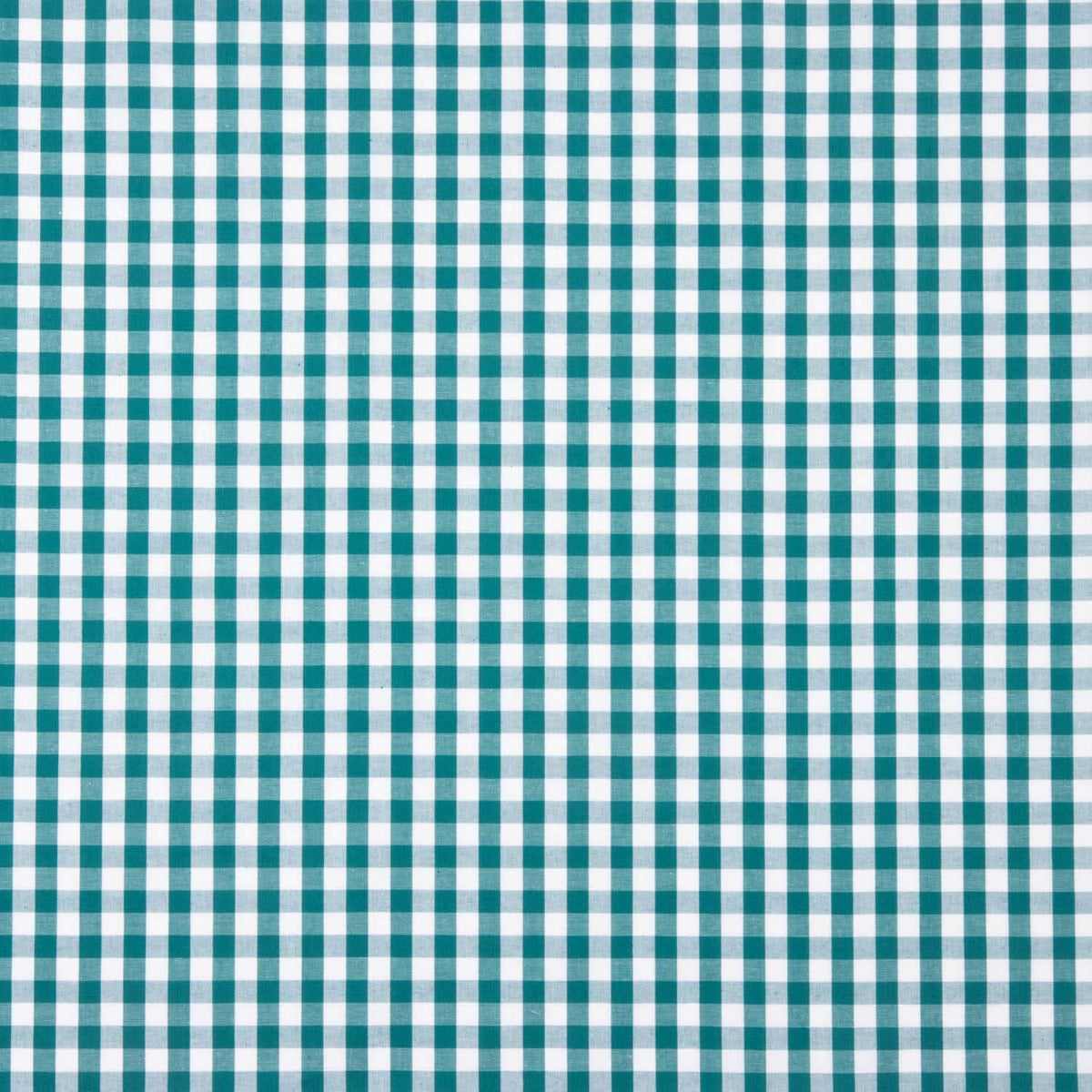 Popeline de coton à grands carreaux vert canard - Ribes y Casals