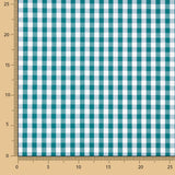 Popeline de coton à grands carreaux vert canard - Ribes y Casals