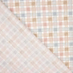 Viyela Coton Carrés Rose - Ribes y Casals