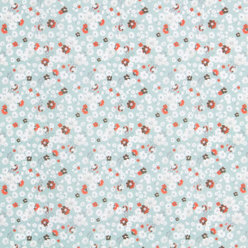 Coton Imprimé Jardin Vert d&#39;eau - Ribes y Casals