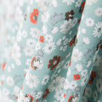 Coton Imprimé Jardin Vert d&#39;eau - Ribes y Casals