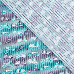 Coton Imprimé Vespa Rayé Vert - Ribes y Casals