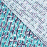 Coton Imprimé Vespa Rayé Vert - Ribes y Casals