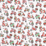 Retal Algodón Estampado Vespas Italia 90x160cm - Ribes y Casals