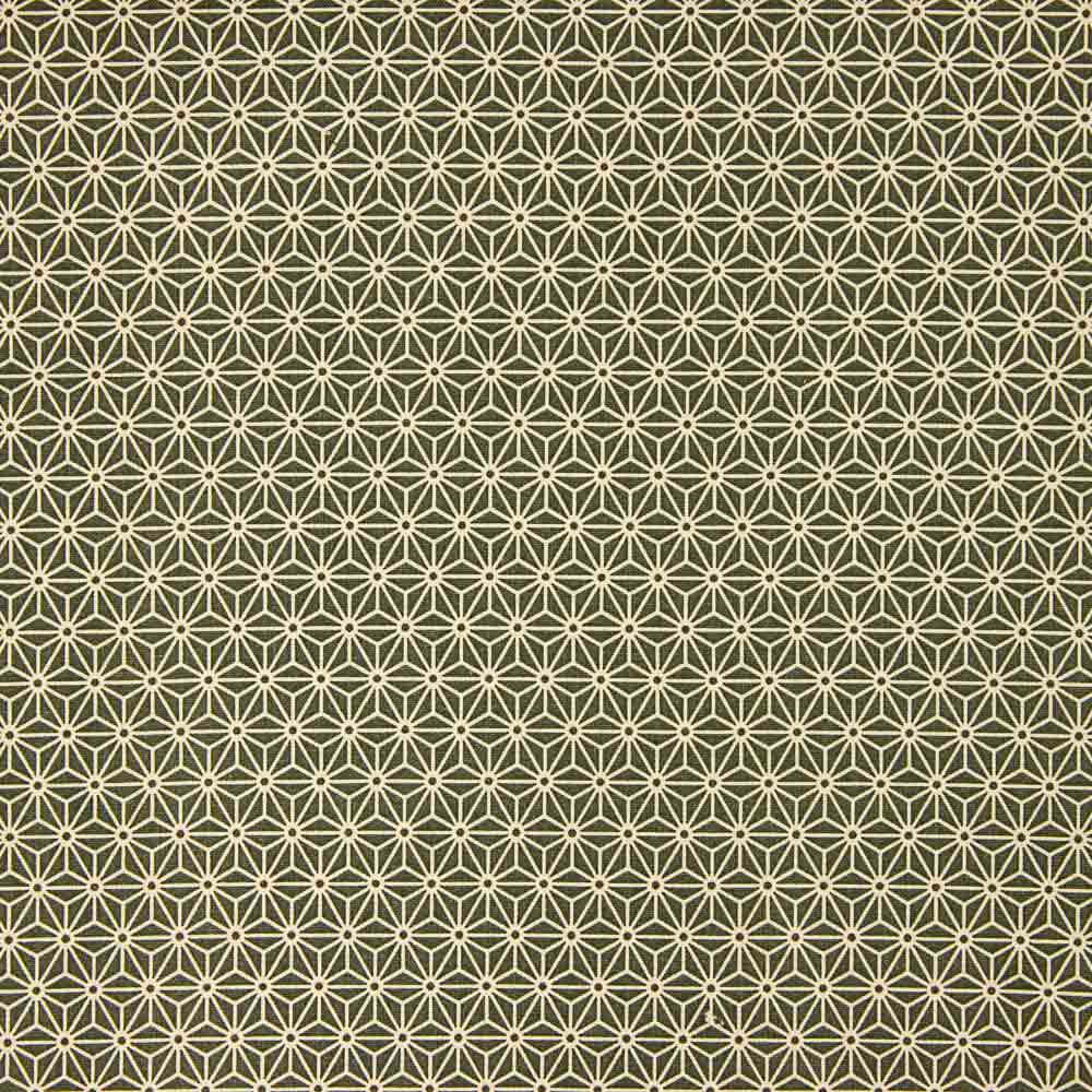 Patchwork de coton étoiles 3D kaki - Ribes y Casals