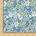 Popeline Coton Fleurs Sauvages Vert - Ribes y Casals