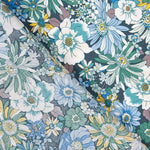 Popeline Coton Fleurs Sauvages Vert - Ribes y Casals