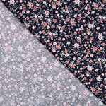 Coton Fleur Romantique Marine - Ribes y Casals
