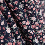 Coton Fleur Romantique Marine - Ribes y Casals