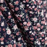 Coton Fleur Romantique Marine - Ribes y Casals