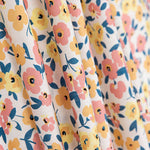 Popeline Coton Fleurs Jaune Pâle - Ribes y Casals