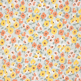 Popeline Coton Fleurs Vert Sauge - Ribes y Casals