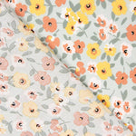 Popeline Coton Fleurs Vert Sauge - Ribes y Casals