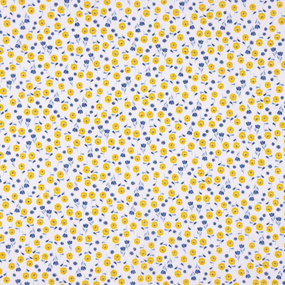 Bimbo Fleurs Jaunes Popeline Coton Bio - Ribes y Casals