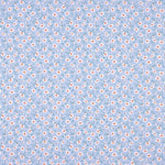 Popeline de Coton Bio Fleurs Coni Bleues - Ribes y Casals