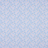 Popeline de Coton Bio Fleurs Coni Bleues - Ribes y Casals