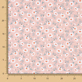 Popeline de coton bio Fleurs Coni roses - Ribes y Casals
