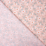 Popeline de coton bio Fleurs Coni roses - Ribes y Casals
