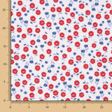 Bimbo Fleurs Rouges Popeline De Coton Bio - Ribes y Casals