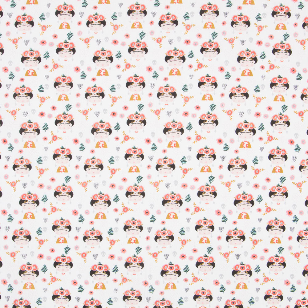 Coton Frida Kahlo Blanc - Ribes y Casals