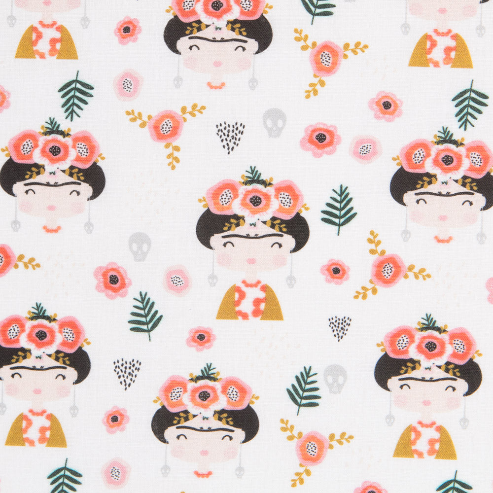 Coton Frida Kahlo Blanc - Ribes y Casals