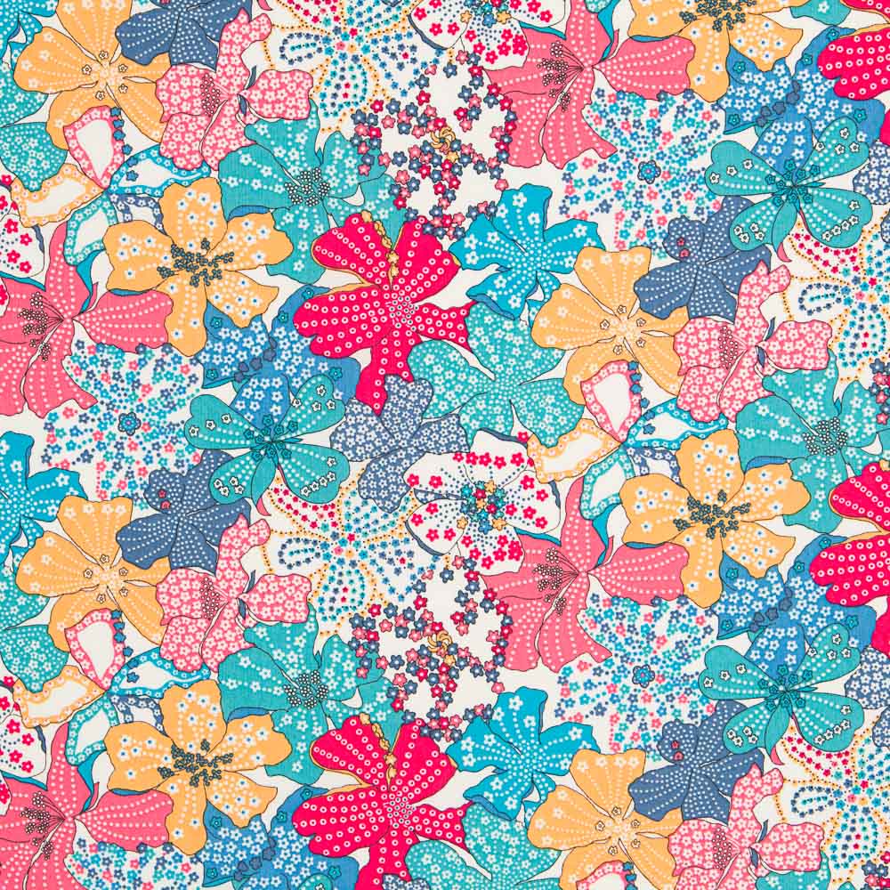 Coton Liberty London Fleurs Couleurs - Ribes y Casals