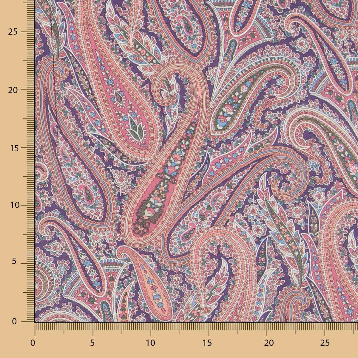 Coton Liberty London Cachemire Marine - Ribes y Casals