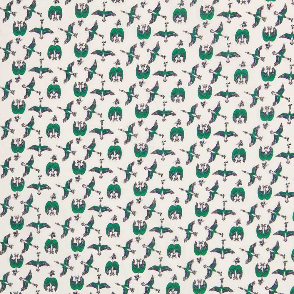 Coton Liberty London Héron Vert - Ribes y Casals