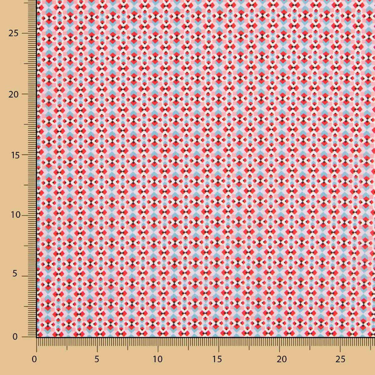 Coton Liberty London Géométrique Corail - Ribes y Casals