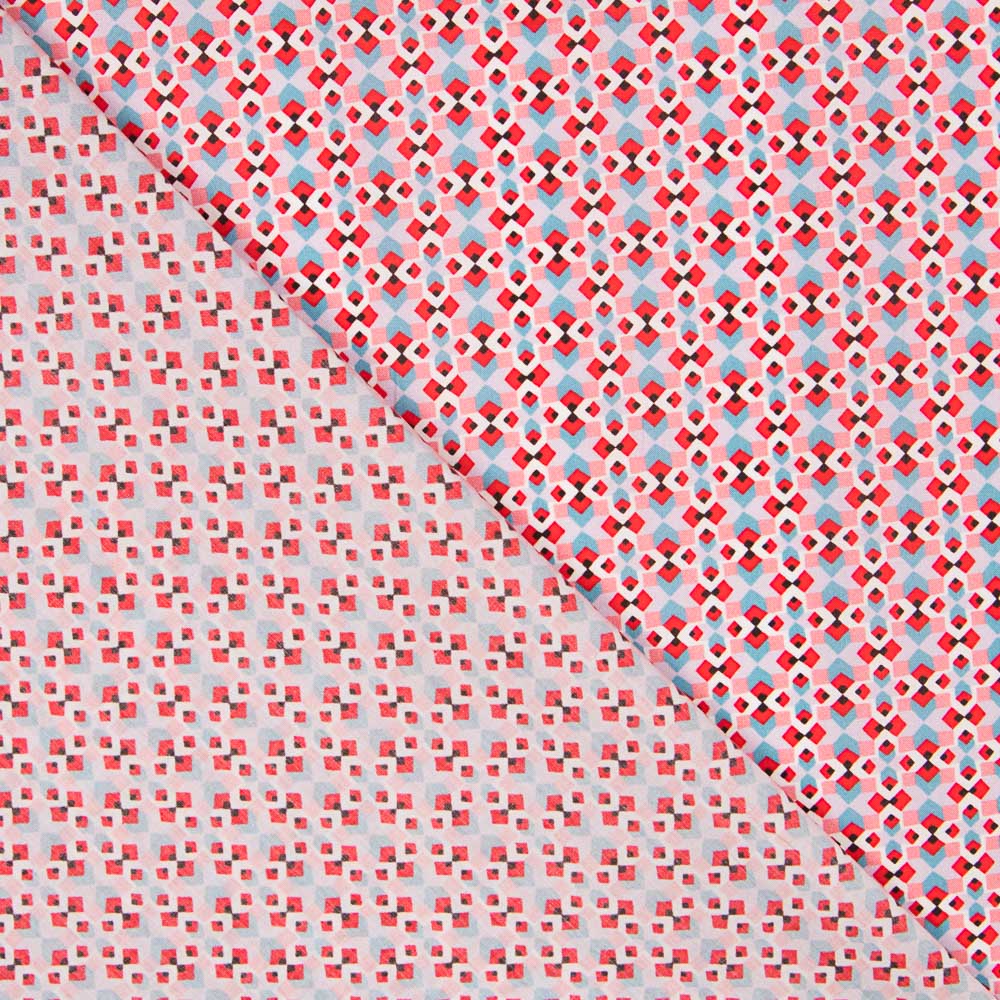 Coton Liberty London Géométrique Corail - Ribes y Casals