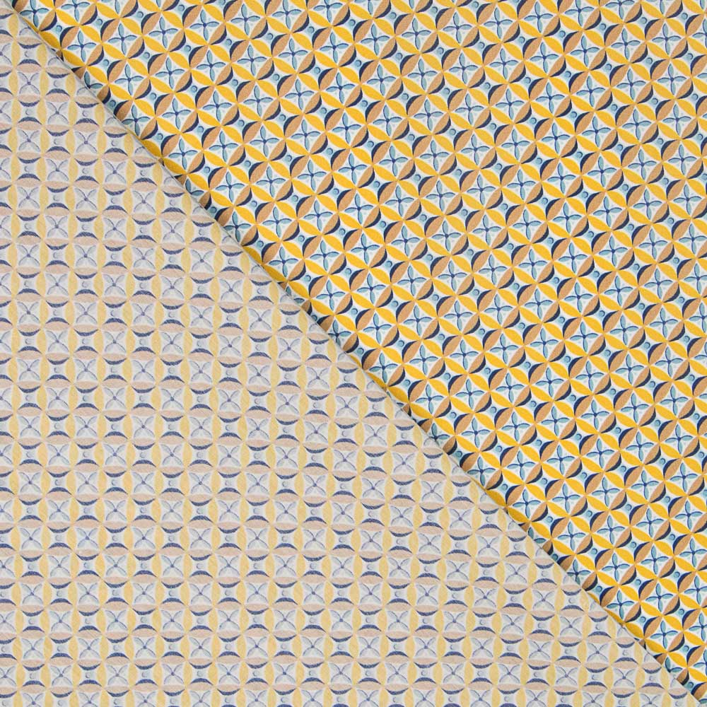 Coton Liberty London Ocre Géométrique - Ribes y Casals