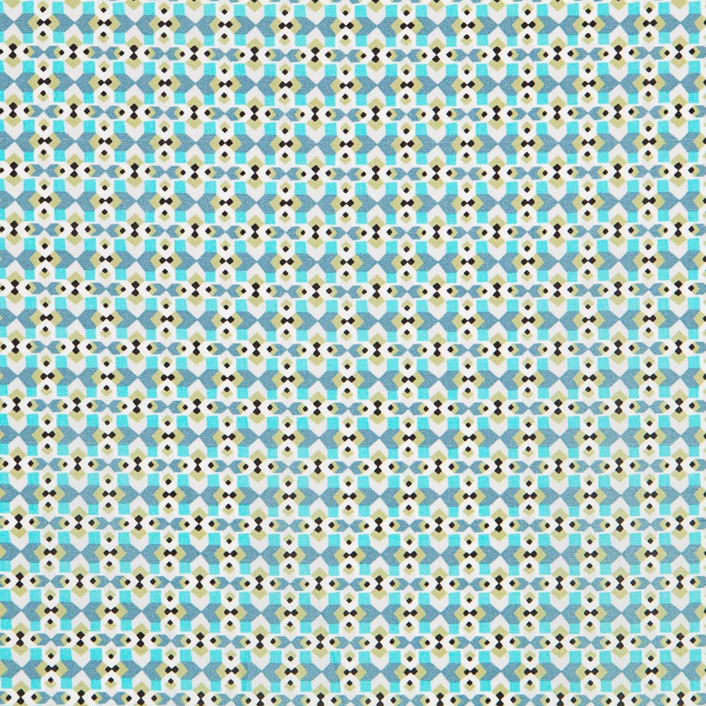 Coton Liberty London Géométrique Turquoise - Ribes y Casals