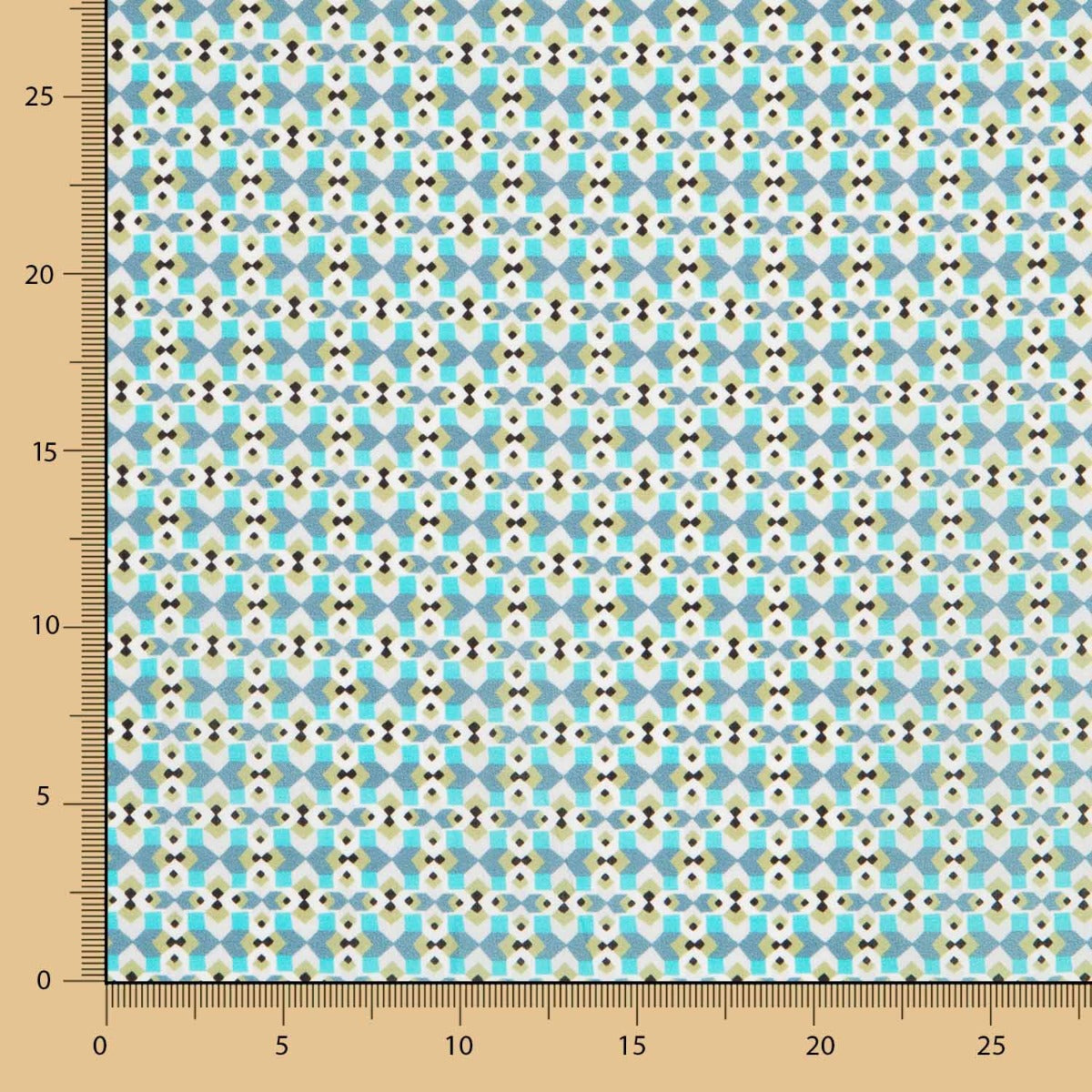 Coton Liberty London Géométrique Turquoise - Ribes y Casals