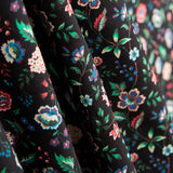 Coton Liberty London Fleur Mexique Noir - Ribes y Casals